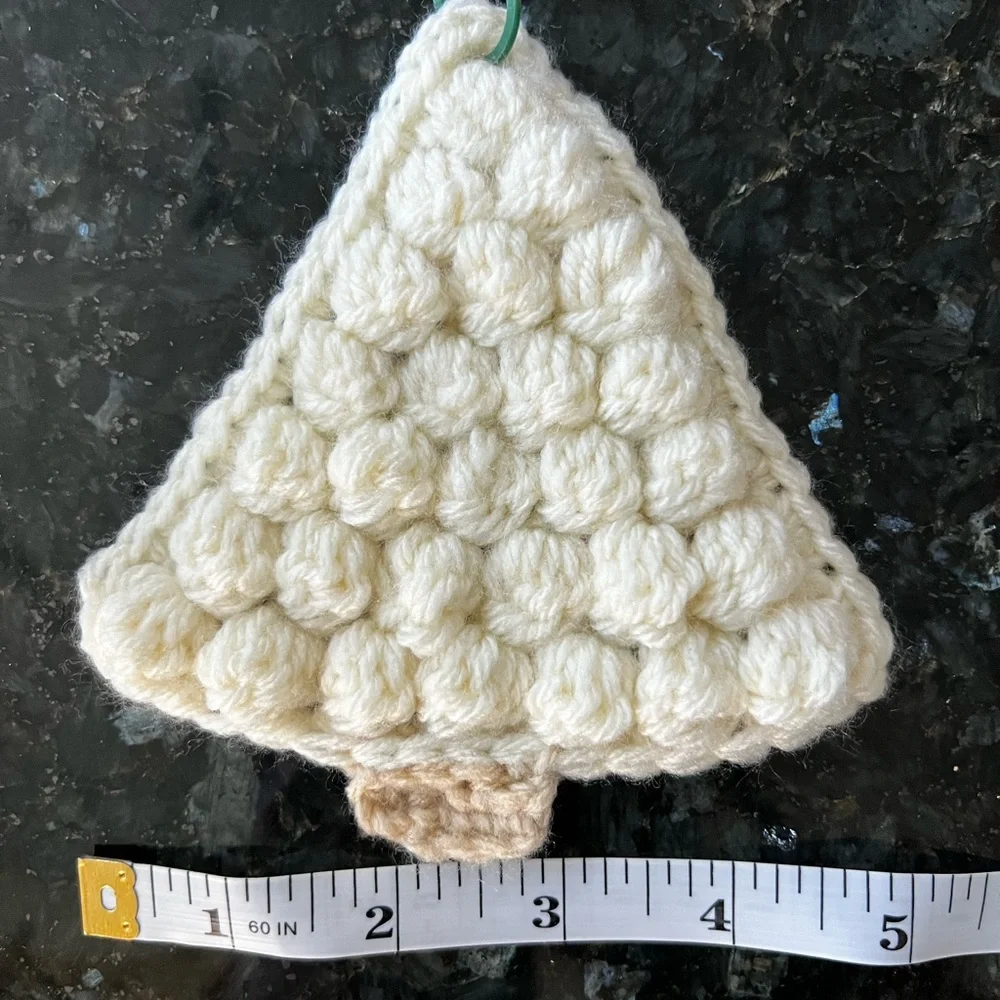 Hand Crocheted White Christmas Tree Ornament! - Picture 4 of 5